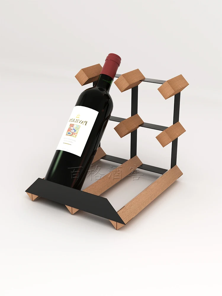 

Narrow wine rack Wine cabinet compartment diagonally placed in the cabinet rack Ornament rack Internet celebrity