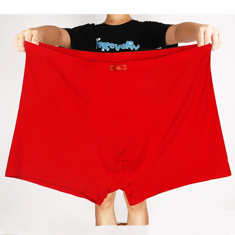 Boxershorts de Modal para hombre, ropa interior suave de 200KG, 13XL, talla grande, 12XL, Jumbo, calzoncillos sueltos, 9XL, 5XL, rojo, negro, grande