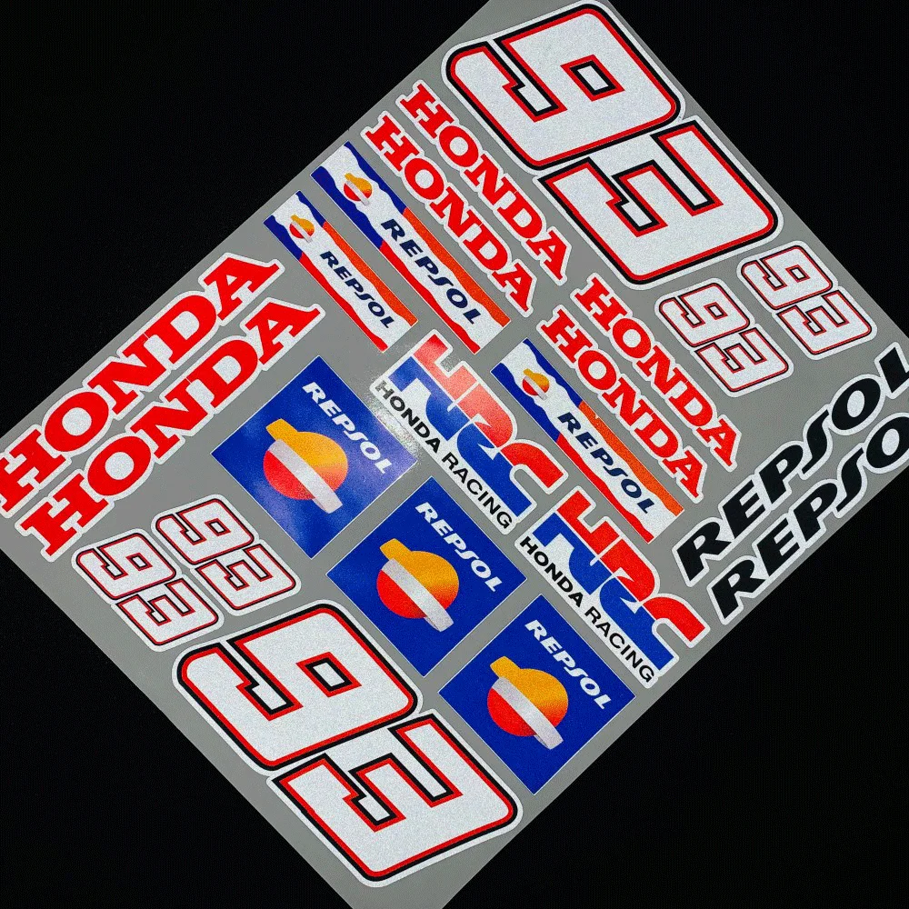 Motocross Graphic Sticker Set, Bold Racing Logo Decals, for Motorcycle Scooter ATV UTV Helmet Fairing Decoration Parts - view 5