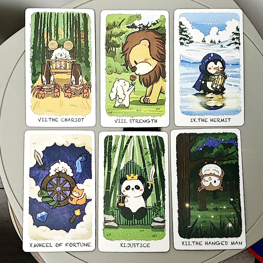 BOJI Journey Tarot, 78 Rider-Waite 타로 데크 10.3*6cm BOJI의 타로 세계 여행을 포착