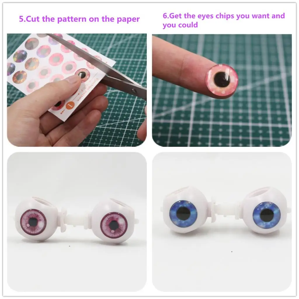 Paper Dolls Eyechips Pattern Collection for Blythe Doll 1 6 Head Supplies Custom DIY Accessories Matte Face Compatible