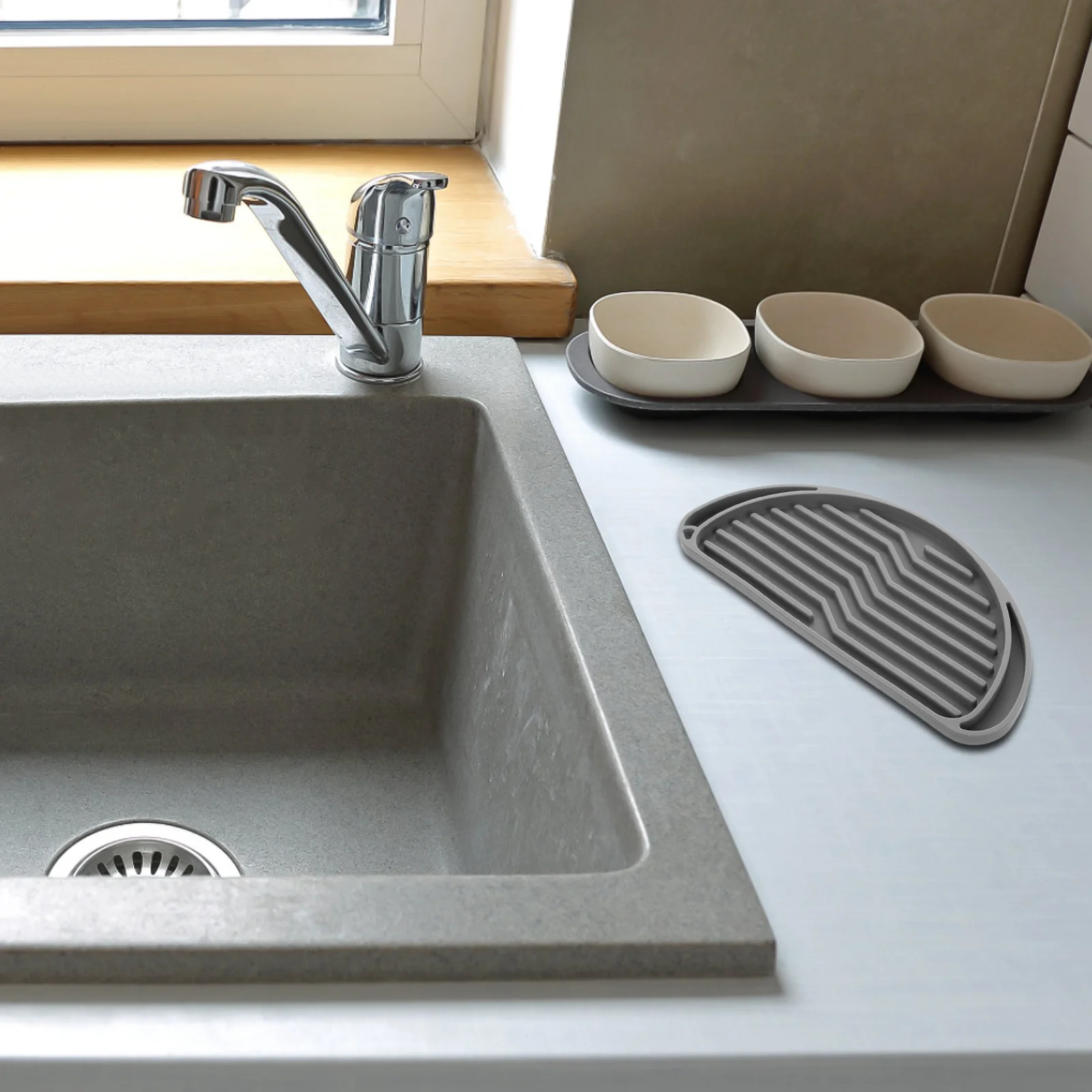 

Fridge Silicone Mat Water Drip Tray Nonslip Shock Absorbing Easy Clean Versatile Appliance Protector Water Drip Tray