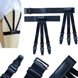 Non-slip Shirt Stay Belt Elastic Shirt Holders Shirt Locking Clips Leg Suspenders Adjustable Leg Thigh Suspender Garters Strap