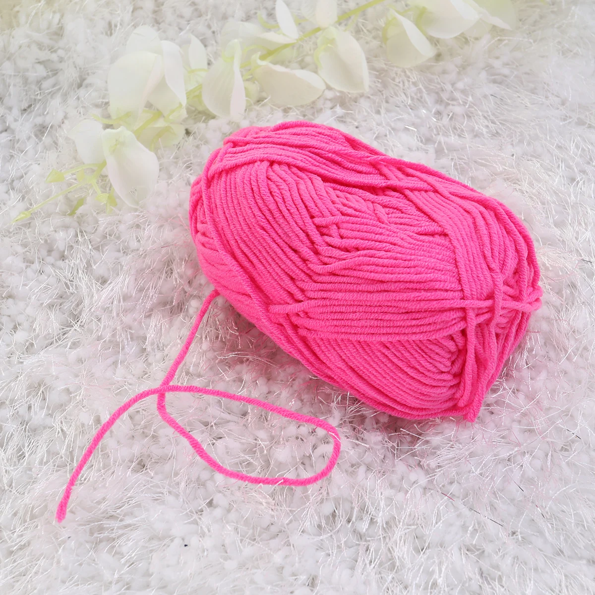 

50G Milk Cotton Yarn for Crochet Knitting Projects Warm Skin Care Cashmere Blend DIY Hats Scarves Shoes Gift for Loved Ones Rose