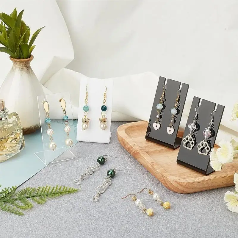 J78F Sophisticated Sturdy Acrylic Earring and Pendant Organizers Stands Pack of 5 Portable Accessory for Trade Shows