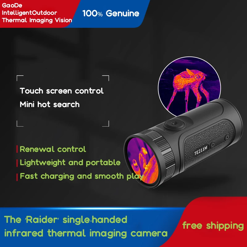 Celownik termowizyjny do karabinu myśliwskiego Raider TE211M, zintegrowany mini noktowizor na podczerwień do wyszukiwania i skanowania.