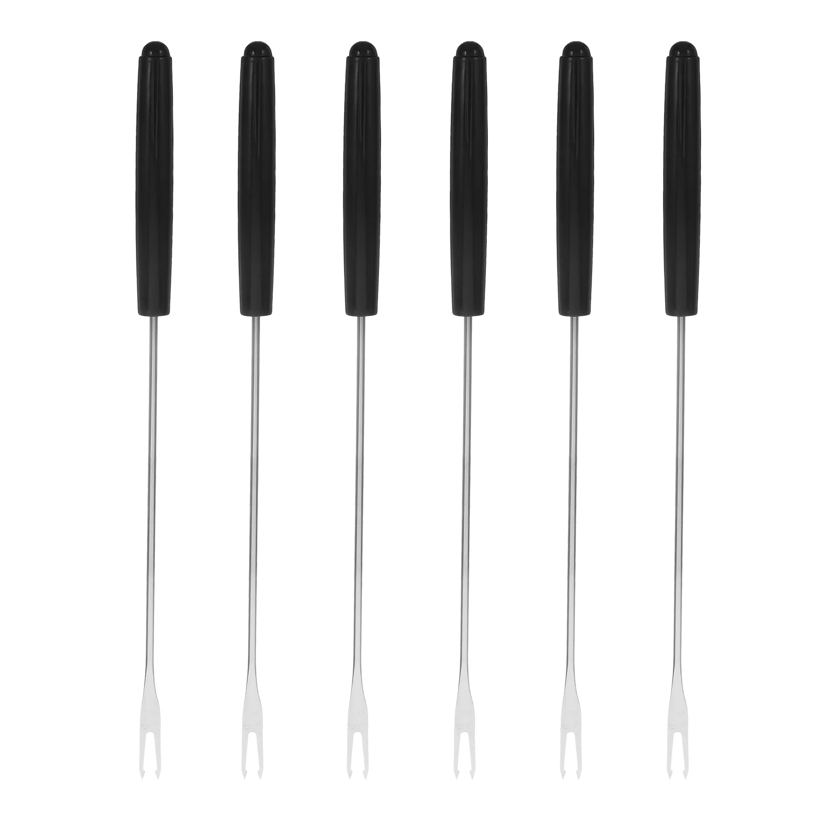 

6Pcs Stainless Steel Fondue Forks Set Long Handle Cheese Chocolate Dipping Fork Dessert Marshmallow Fruit Skewers Bbq Grill