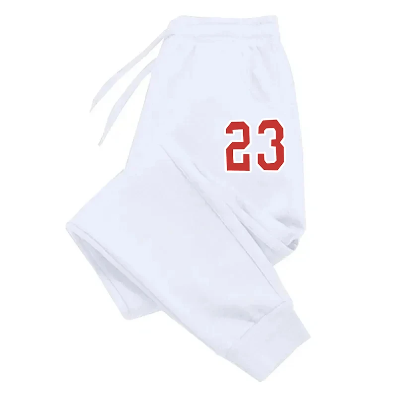 Number 23 Printing  Sweatpant Autumn Fashion Woman Pant Drawstring Pocket Sweatpant Creative Fleece Woman Pant