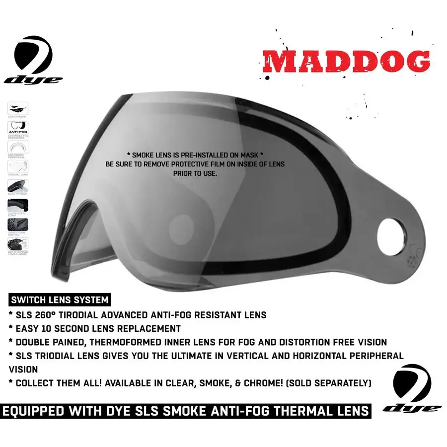 Dye SE Special Edition Paintball Mask Goggle System Replaceable SLS Thermal DualPane Anti Fog Lens Adjustable FullFace Safety Ce