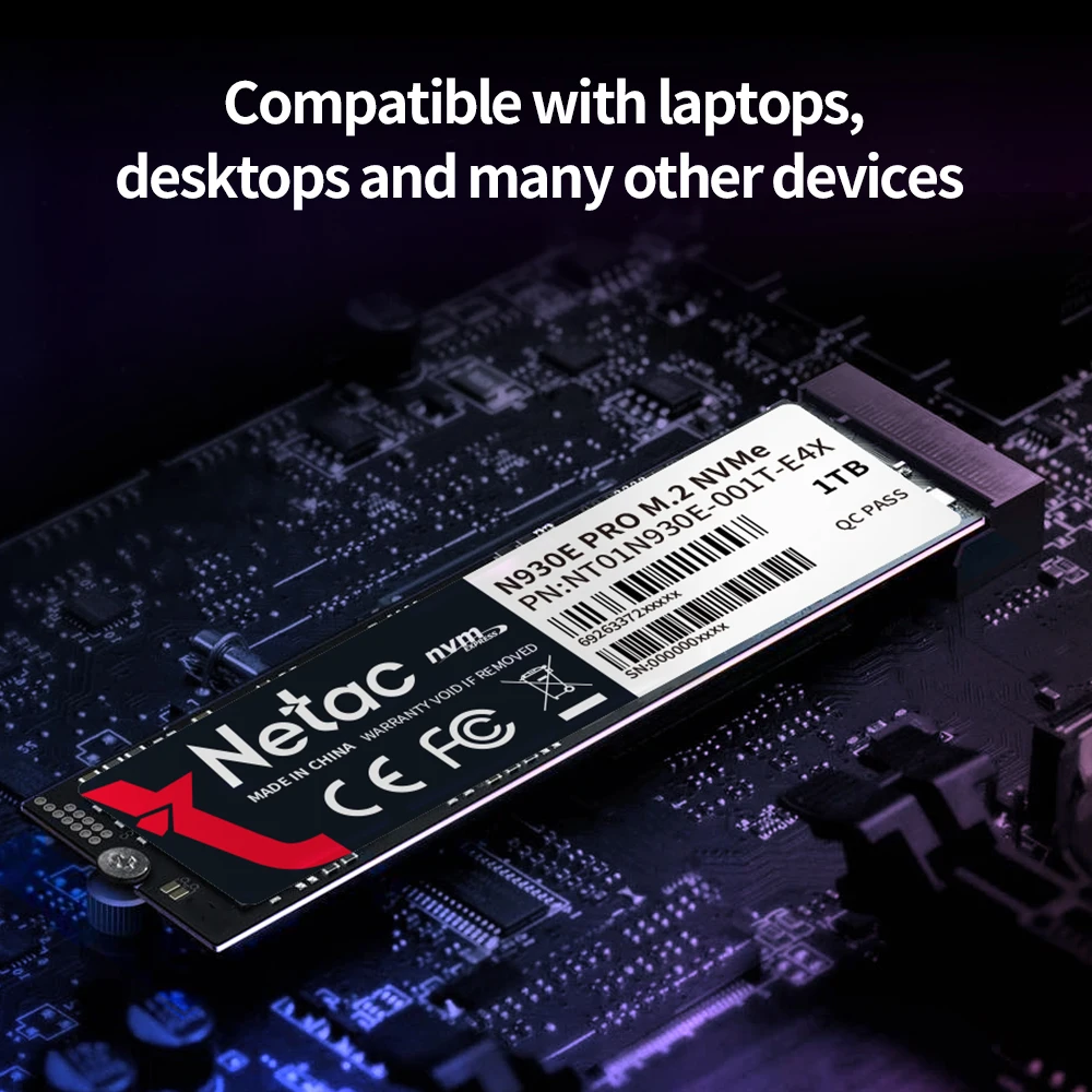 Netac M2 ssd 1tb NVME SSD 512gb M.2 2280 PCIe SSD 128gb 256gb Hard Dirve Internal Solid State Disk for Laptop Computer PC