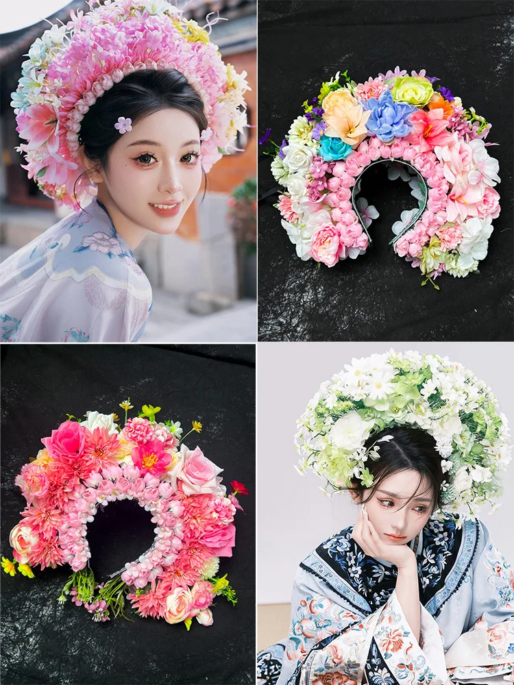 Handmade Fairy Silk Flower Headband for Take Pictures