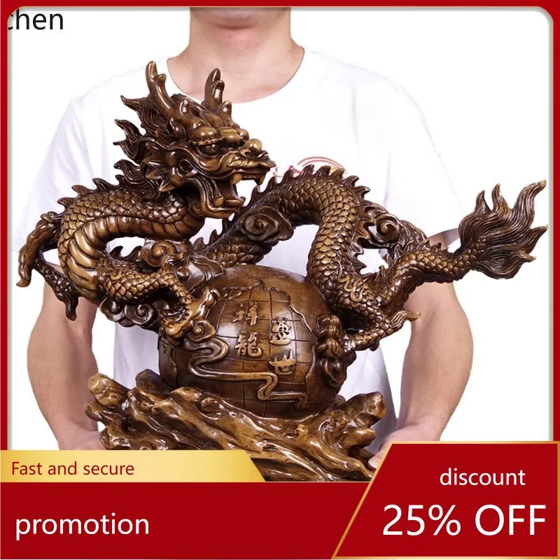 

CZ Zodiac Dragon Ornament Large Office Desktop Decoration Craft Gift Decoration