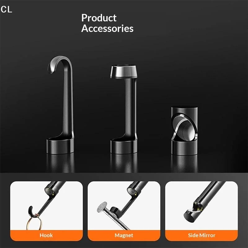AttireTroveHook Magnet Side View Mirror Protective Cap Set For 8mm Lens Endoscope Camera Borescope Accessories With Screw Threa