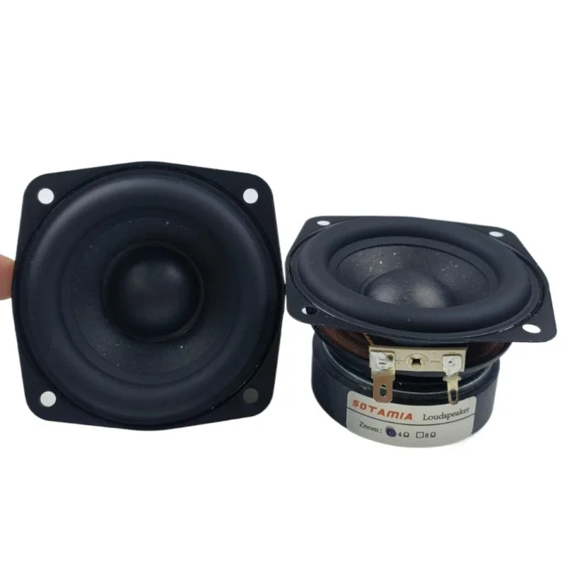 Sotamia 2 pçs 3 Polegada subwoofer alto-falante driver 4 ohm 15w woofer áudio de alta fidelidade música baixo alto-falante bluetooth alto-falante de cinema em casa