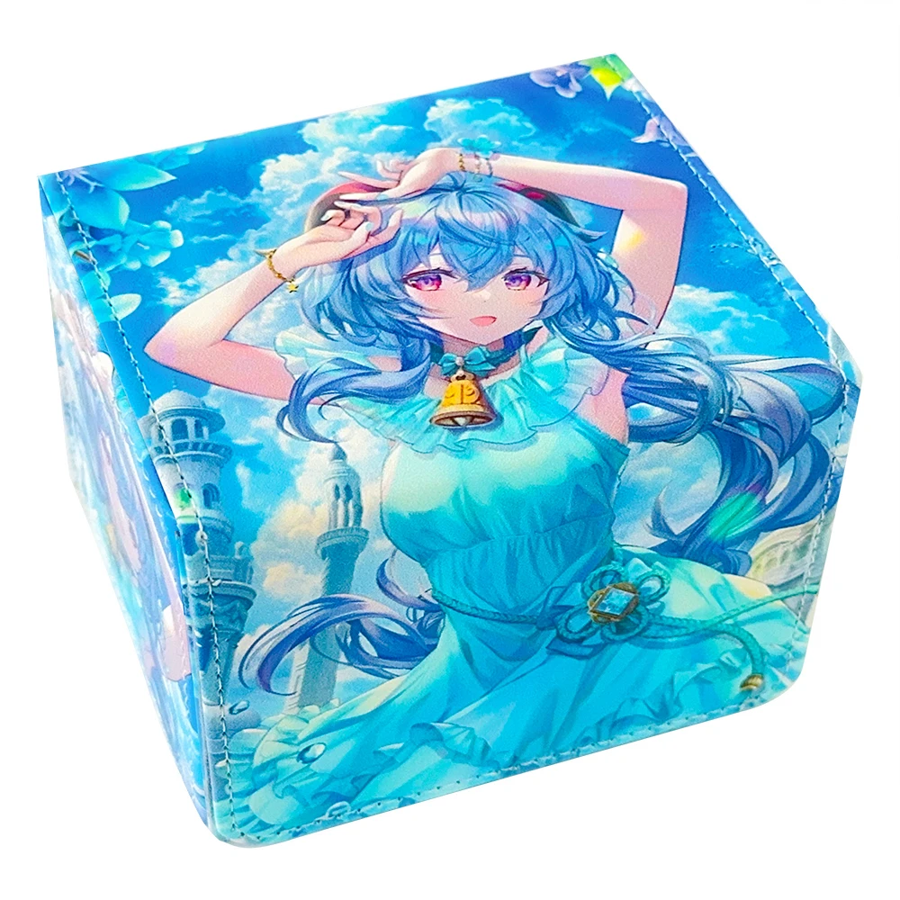 

New Genshin Impact Ganyu Ptcg Card Storage Box Opcg Dtcg Ws Collection High-End Leather Pu Storage Box Anime Cards Gift Toys