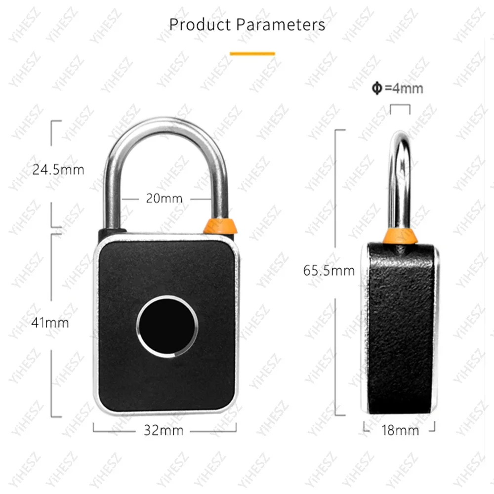 Imagem -06 - Tuya Smart Password Fingerprint Cadeado Ip65 Impermeável Fechadura Biométrica Elétrica Keyless Mini Smart Lock Bloqueio Anti-roubo