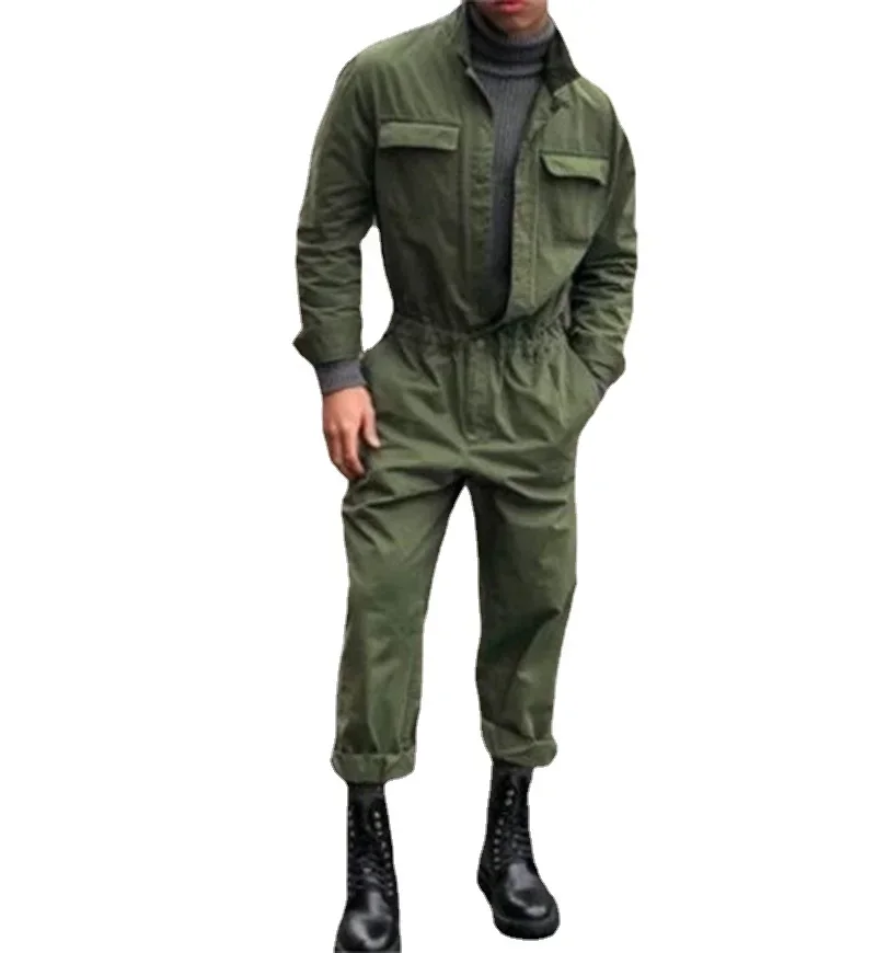 Winter Autumn Fashion Casual Men Clothing New Solid Long Sleeve Tops Loose Pants Stand Collarca Men Outfit Set