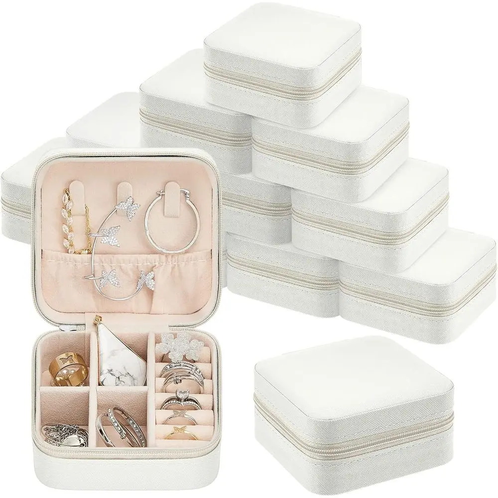 

Compact 12-Piece Travel Jewelry Organizer Set: Perfect Bridesmaid Gifts for Weddings and Travel Accessories Storage