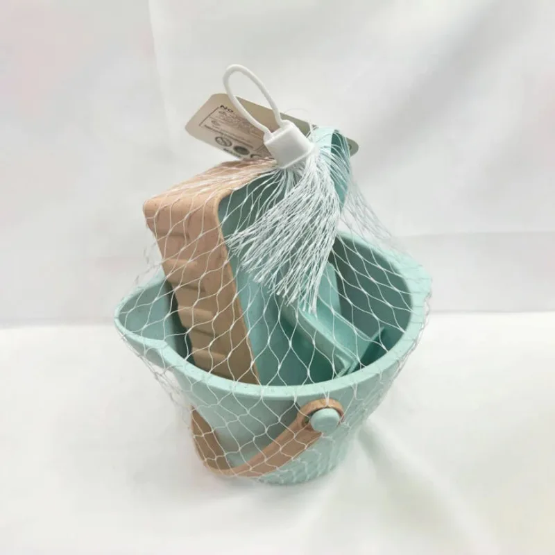 Children's Beach Wall Building Toys Baby Sand Digging Bucket Castle Outdoor Play Sand Pool Wheat Straw Set - Birthday Gift