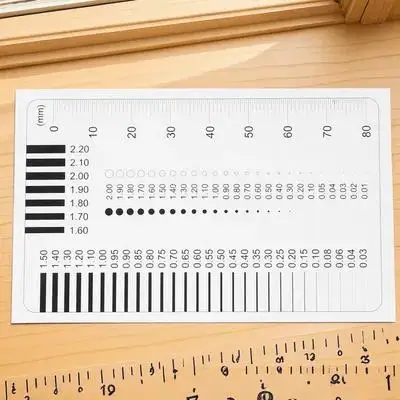 가슴 치수 측정기 투명 자 고정밀 결함 탐지 도구 직경 면적 측정 차트 기구