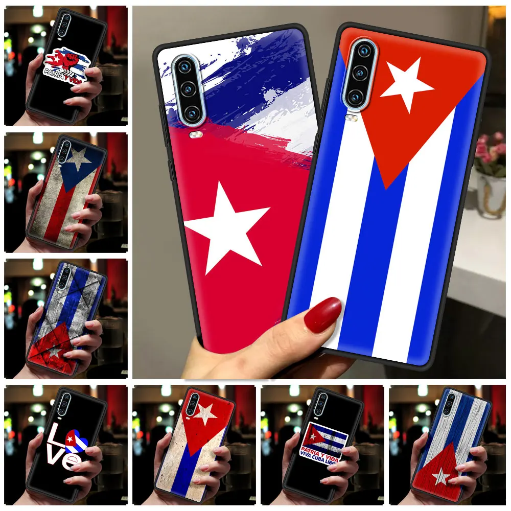 

Cuba flag Art Phone Case For Huawei P50 P40 P30 Lite E P20 Pro Y9 Y7 Y6 2019 P Smart 2021 Z Y6p Y7a Y9s Cover Coque Silicone