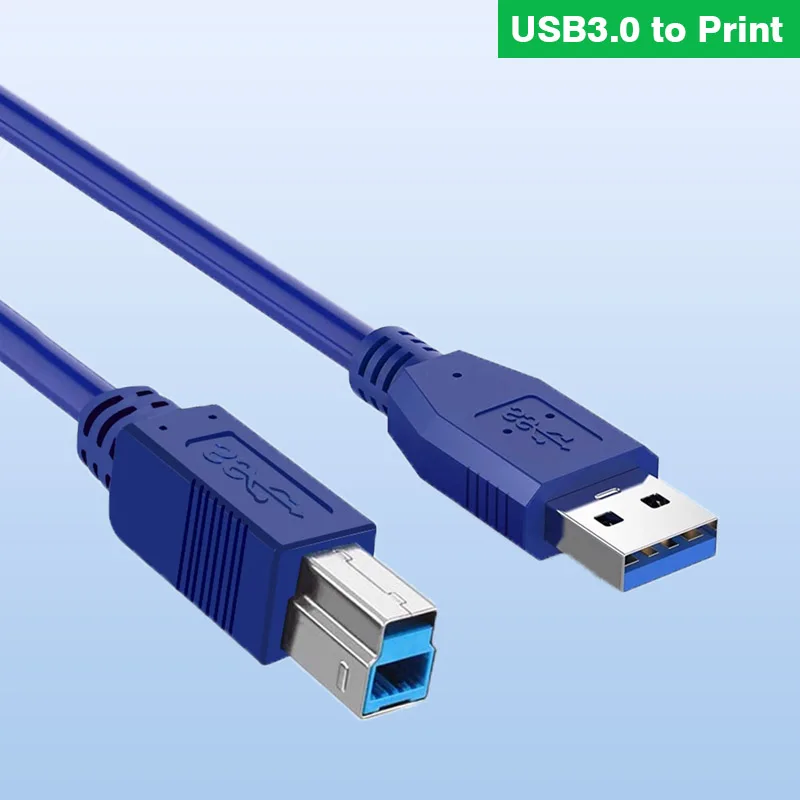 USB 3.0 Printer Data Cable Computer Connection Extension B Type Square Extension Is Suitable for Canon HP Printer Male To Male