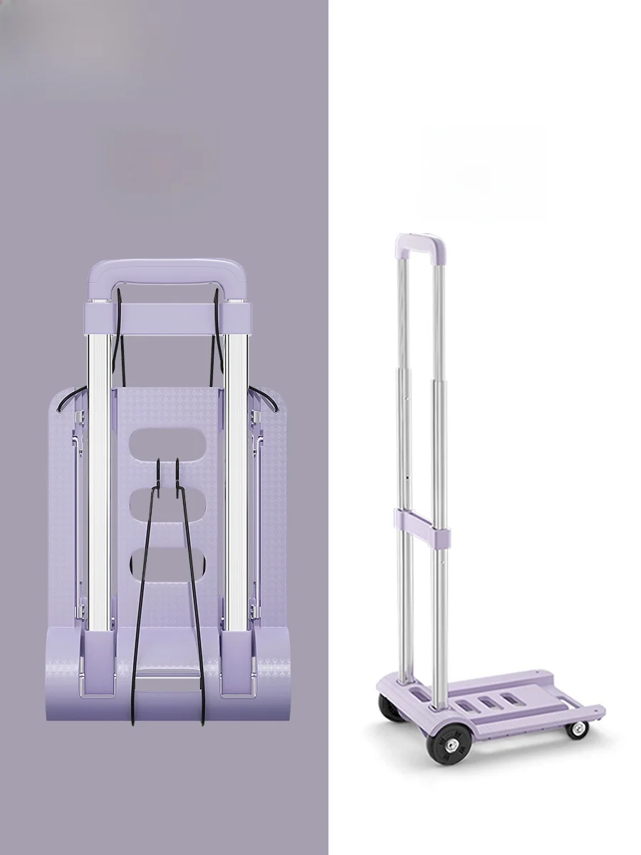 ポータブルミニショッピングカート軽量折りたたみ式野菜購入カート頑丈なアルミ合金ロッドプラスチックボディスーパーマーケット用