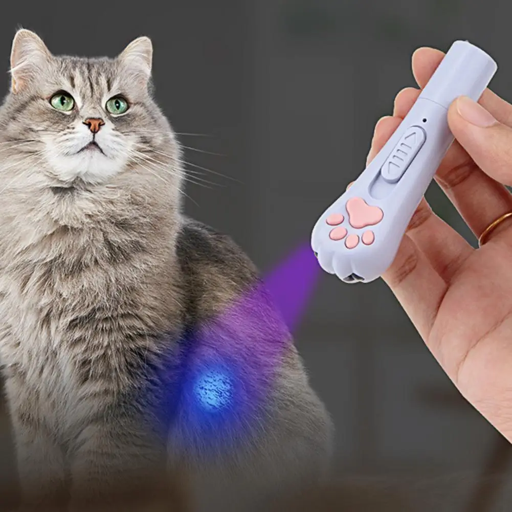 Cat Toy Cat Pointer Toy Set with Dot Led Light Paw Shape Point Pen for Kitten Chasing Playing Gift for Cats