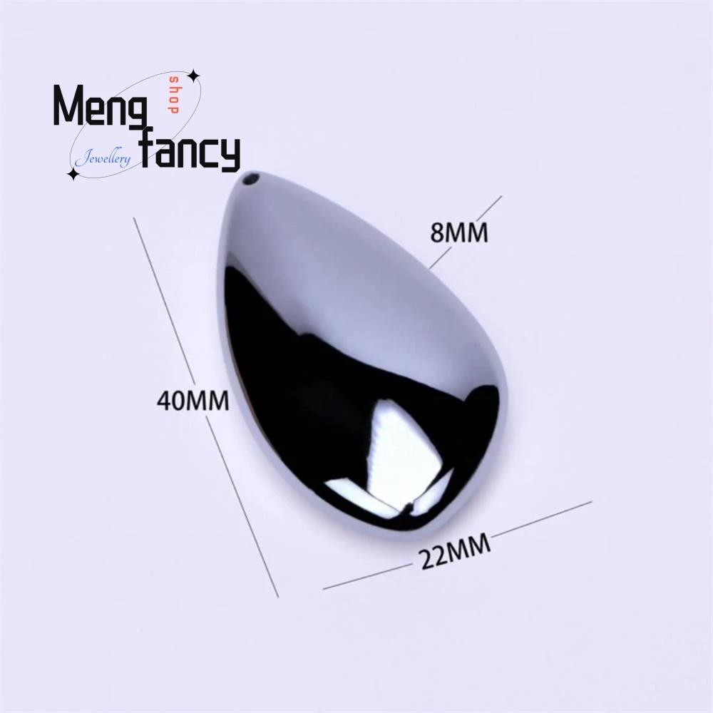 

Natural energy stone terahertz water drop pendant for men and women fast melting ice terahertz random pendant