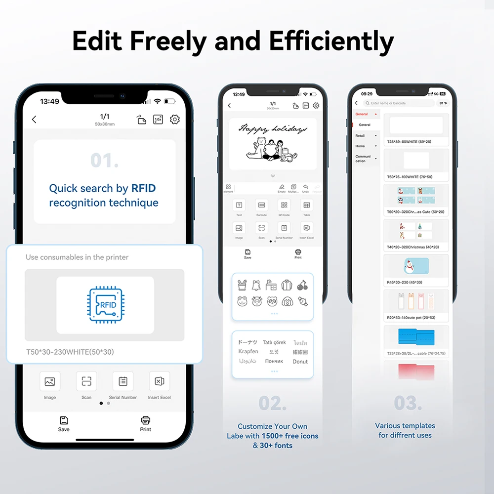 Niimbot B1 صانع الملصقات اللاسلكية سماعة لاسلكية تعمل بالبلوتوث ملصق ورق حراري ذاتي اللصق للأعمال والمكتب المنزلي #4