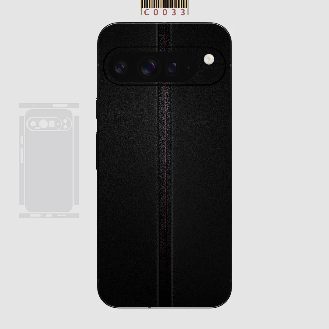 ملصق بتصميم Xray الجديد بالكامل من الجلد، غطاء حماية كامل للهاتف بلون عادي، جودة ممتازة لهاتف Google Pixel 9 #4