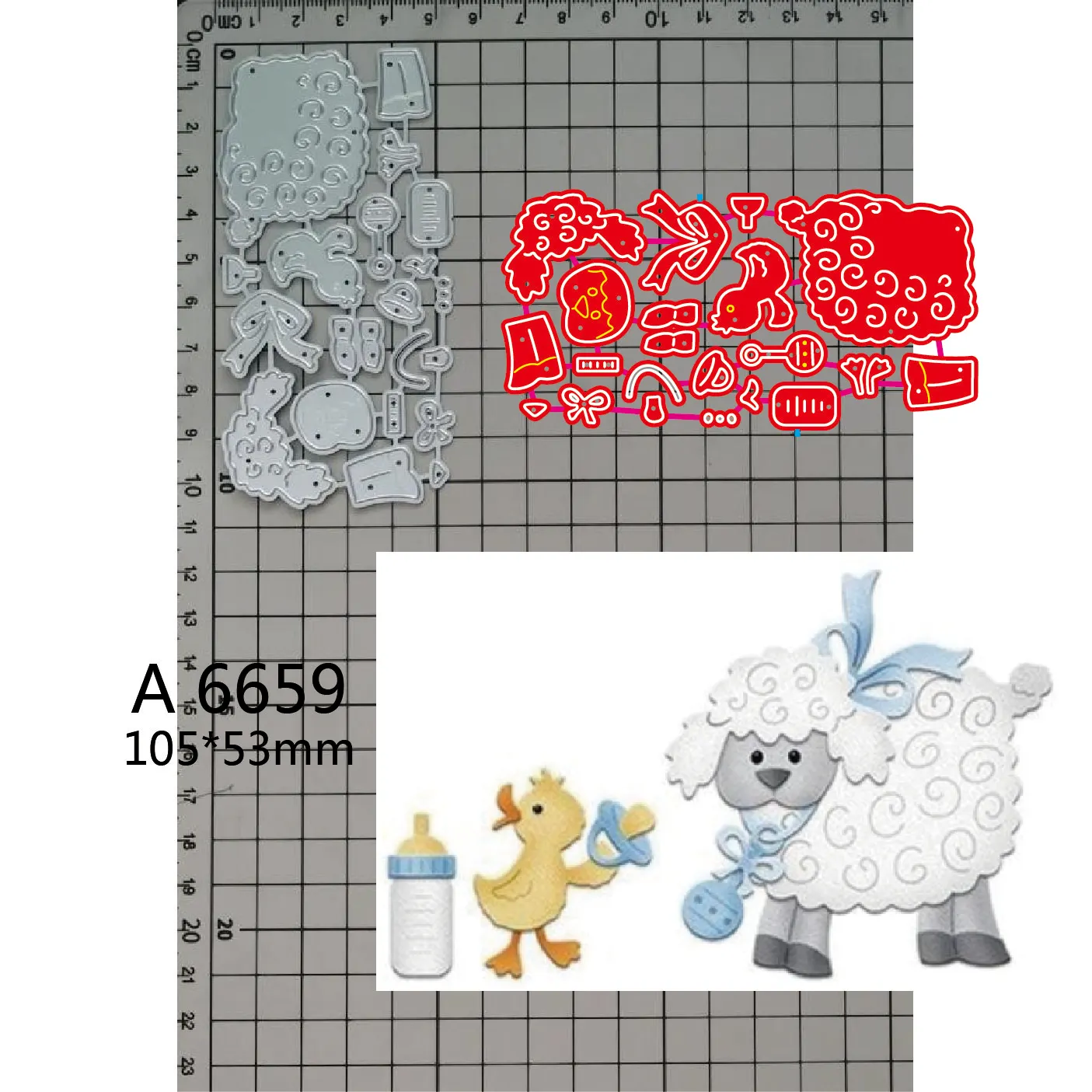 New 2023 Metal Cutting Dies Sheep duck milk bottle diy Scrapbooking Photo Album Decorative Embossing PaperCard Crafts Dies