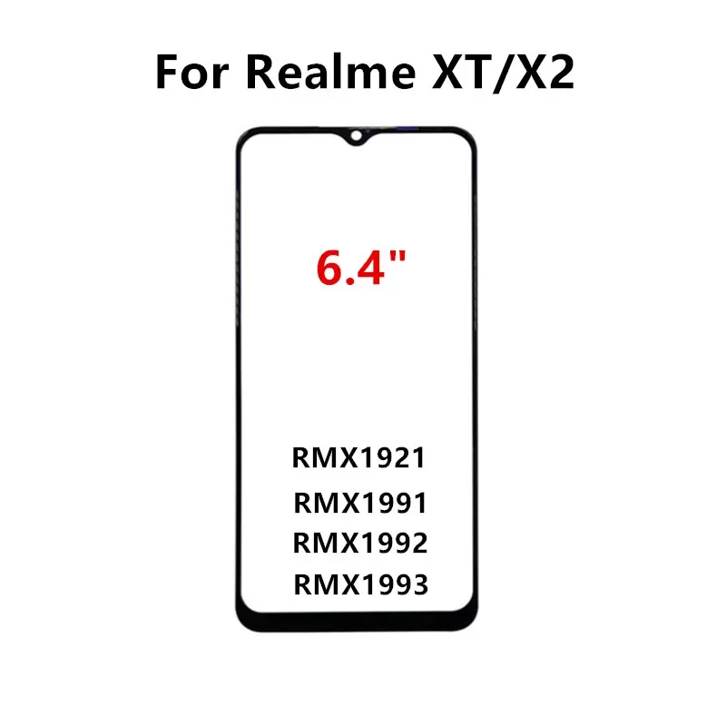 شاشة تعمل باللمس لـ Realme X X2 XT X3 SuperZoom X7 Pro X30 X50 M اللوحة الأمامية شاشة الكريستال السائل خارج الزجاج استبدال أجزاء الإصلاح + OCA