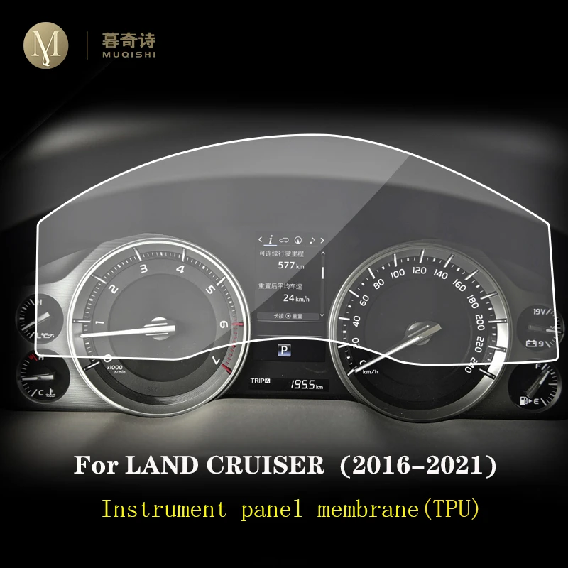 For Toyota LAND CRUISER 2016-2023Car interior console Radio screen resist film transparent TPU PPF Speedometer Film Anti scratch