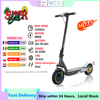 RCB Electric Scooter, 400W Motor, 11.4AH, 10'' Solid Tires, Max Load 120 kg, 3 Speed Settings Foldable,  Double Shock Absorbers