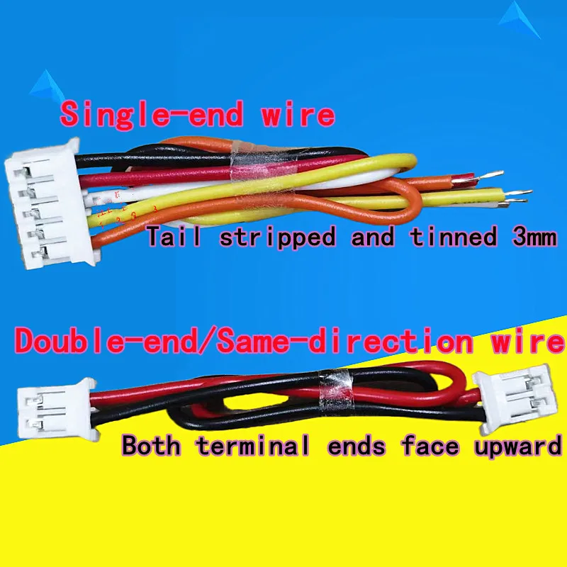 10PCS PH2.0 Electronic Wire PH Colored Connecting Terminal Wire 2/3/4/5/8P12P Single-end/Double-end Pure Copper Conducting Wire