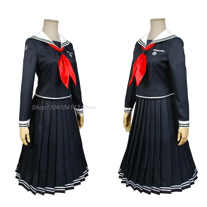 Anime Danganronpa Dangan-Ronpa 2 Toko Fukawa JK schooluniform Set Cosplay Kostuum Pruik Jurk Fullset voor vrouwen meisje geschenken