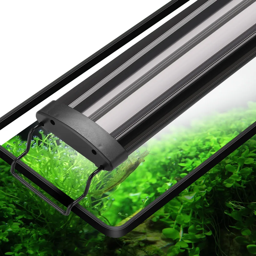 Akwarium LED Light Super Slim Fish Tank Aquatic Plant Grow Lighting Wodoodporna jasna lampa z klipsem RGB LED 31-120cm do akwarium