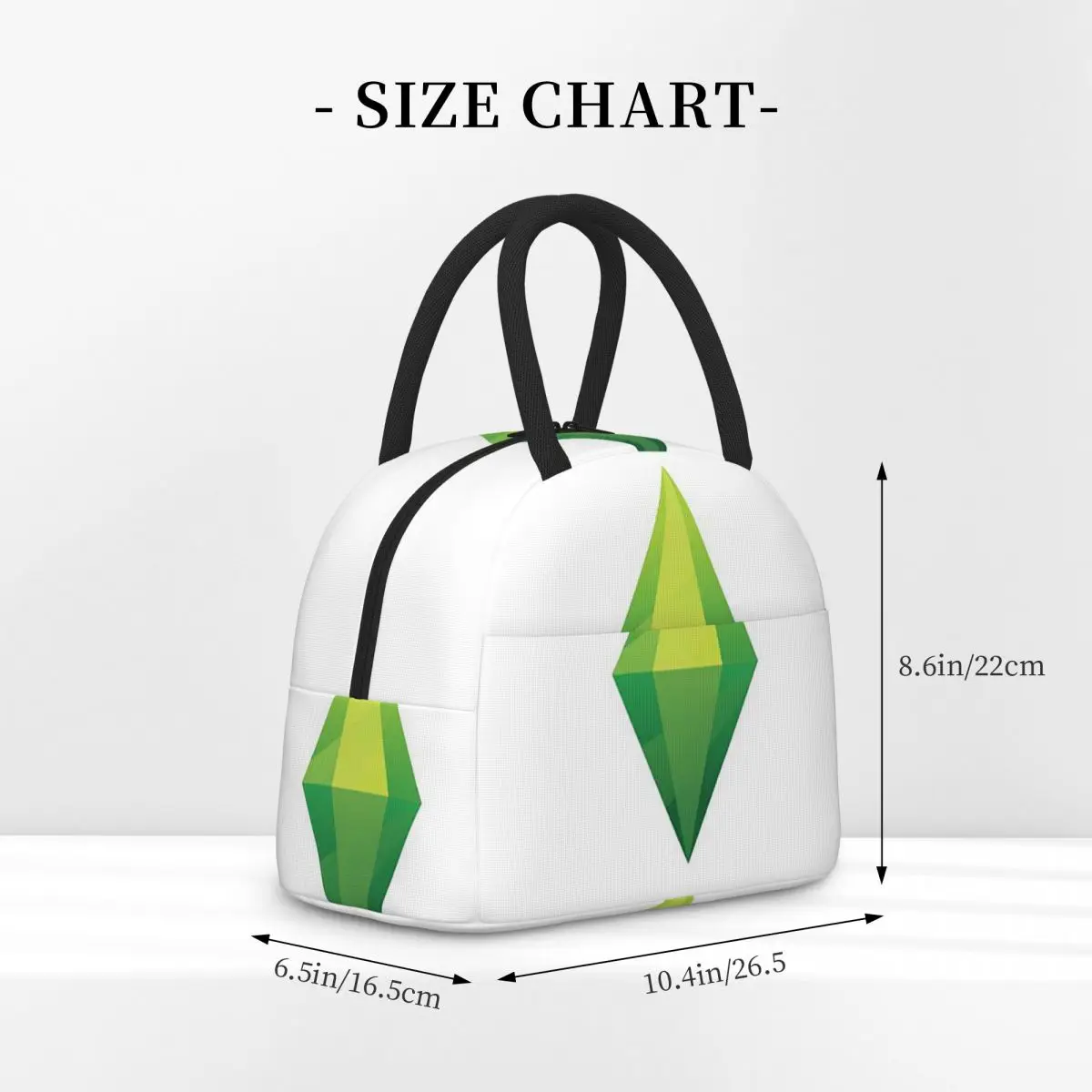 حقيبة غداء معزولة من The Sims 4 Plumbob للنساء والأطفال، صناديق طعام مقاومة للتسرب، حقيبة غداء حرارية