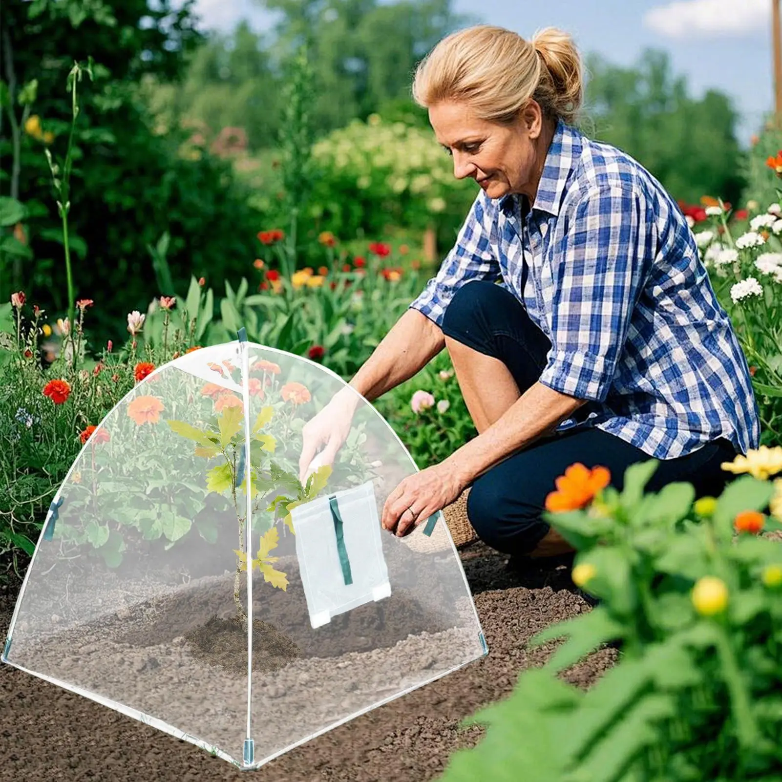 Garden Plant Covers Protective Weather-Resistant Reusable Plant Protectors From Animals For Outdoor Yard Orchard Greenhouse