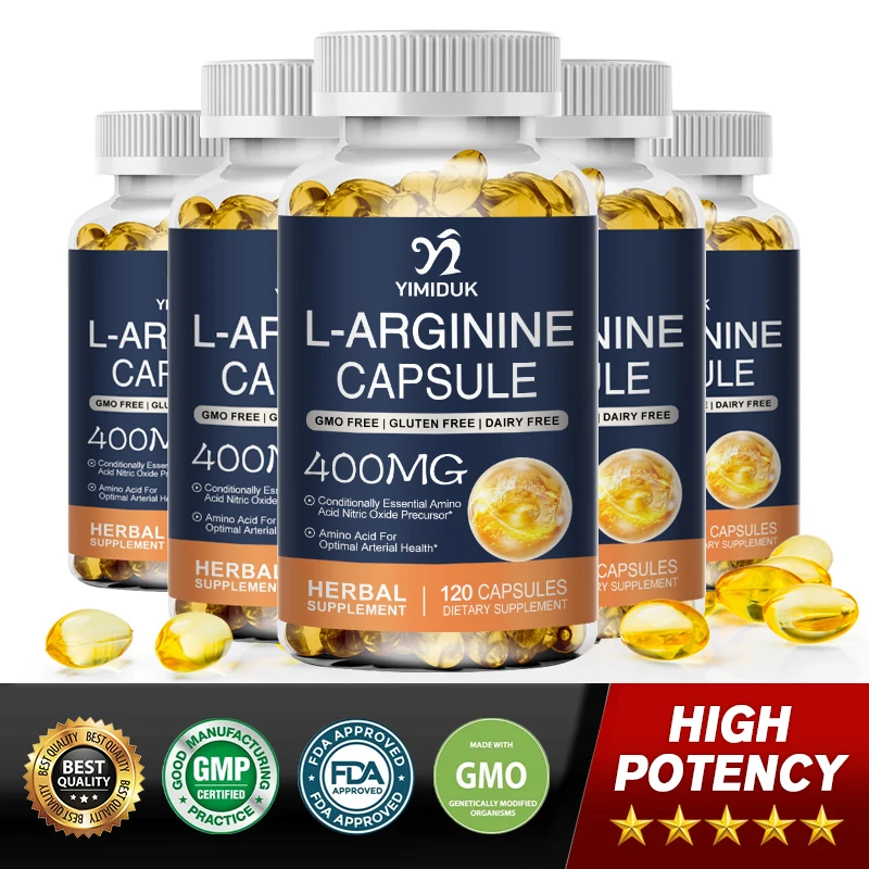 L-Arginin Capsules L Citrulline Supplement Nitric Oxide for Men, Endurance Performance Muscle Strength