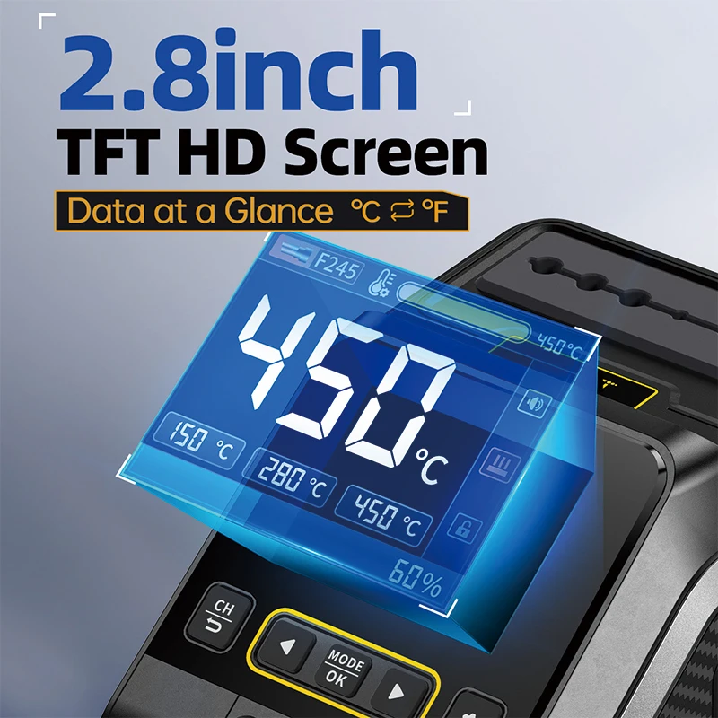 FNIRSI DWS-200 200W Power Repaid Verwarming Soldeerbout Staion C210 C245 Soldeerbout Handvat Elektronisch Lassen Rework Station