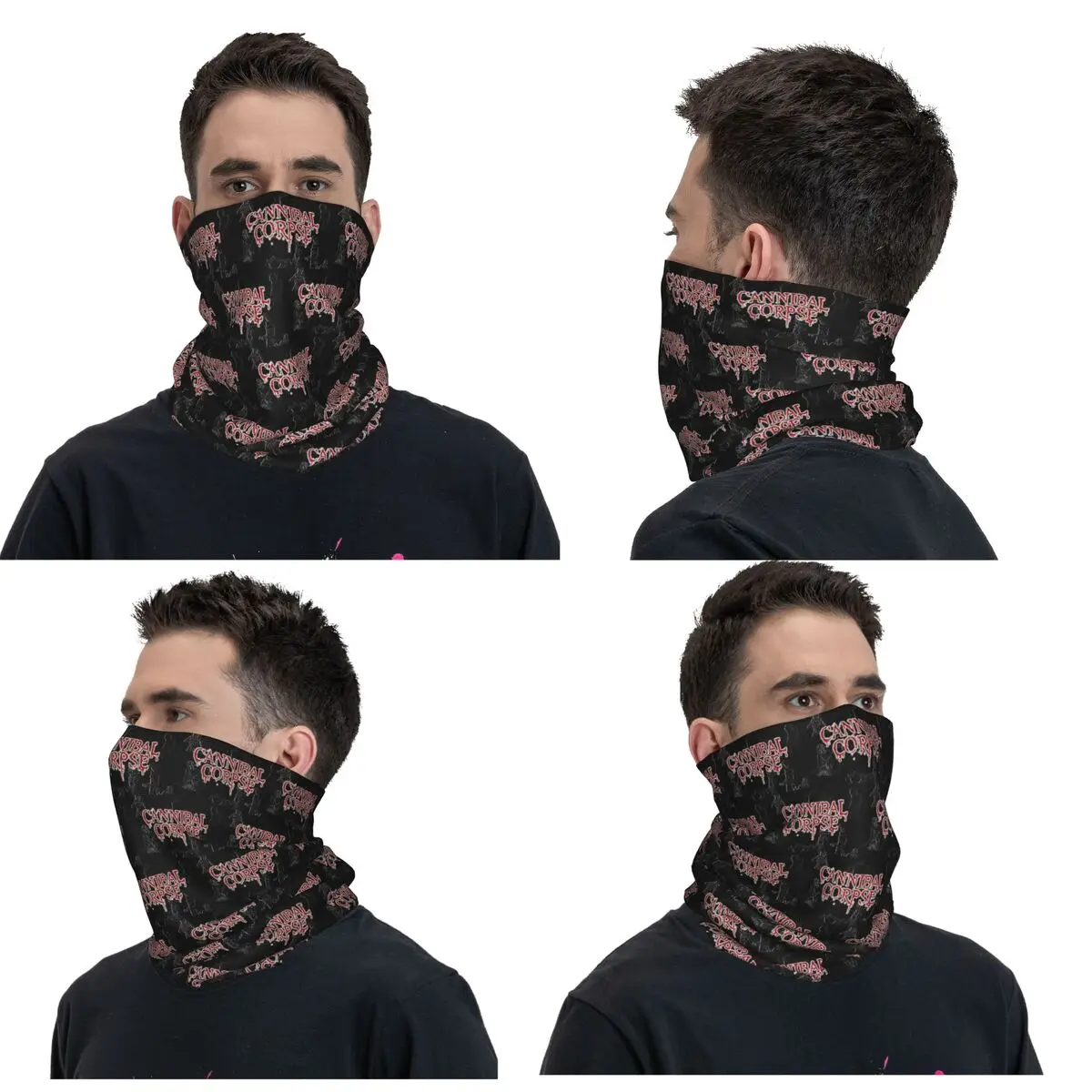 Cannibal Corpse Metal Skateboard Bandana Copricollo Stampato Wrap Mask Sciarpa Fascia calda Equitazione per uomo Donna Adulto Antivento