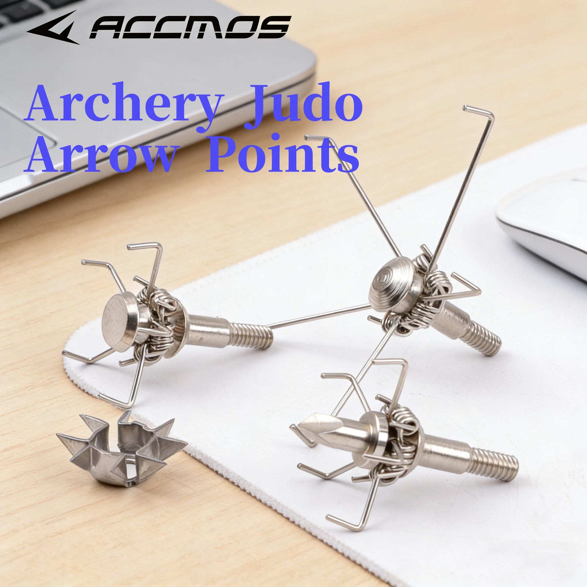 

100Grain Judo Broadheads Screw-In Arrow Tips Stainless Steel for Compound Bow Archery Small Game Hunting & Target Shooting