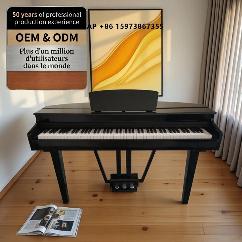 AIERKE Grand 600 Digital Piano Electronic Keyboard with LCD Display Midi 88-Key with Case for Easy Control