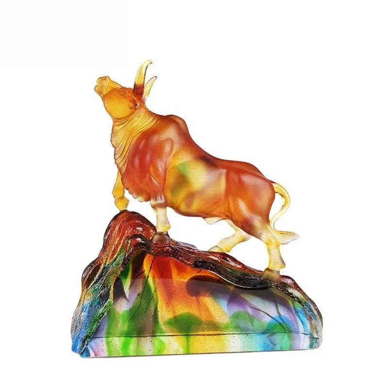 

auspicious, bullish, step by step to win, ancient glazed craft business gift ornament