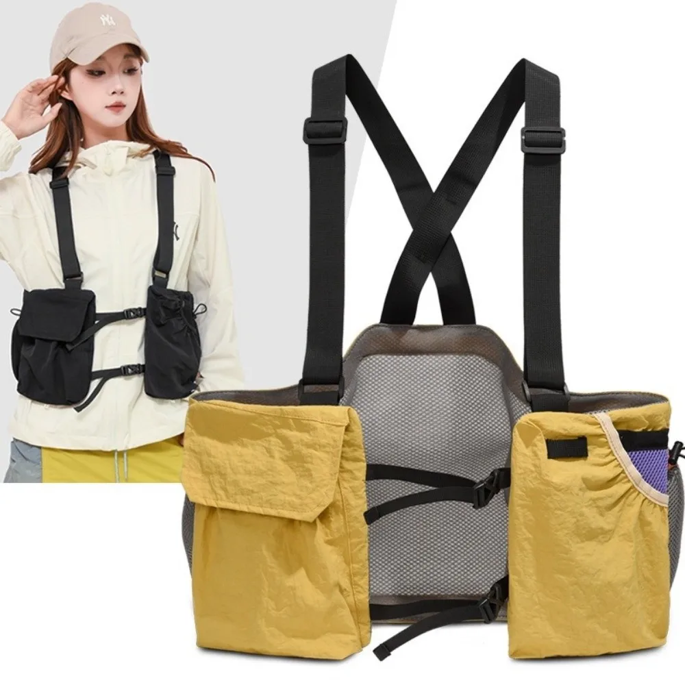 

Large Capacity Mountaineering Vest Bag Waterproof Lightweight Running Hiking Bag Convenient Bottle Pocket