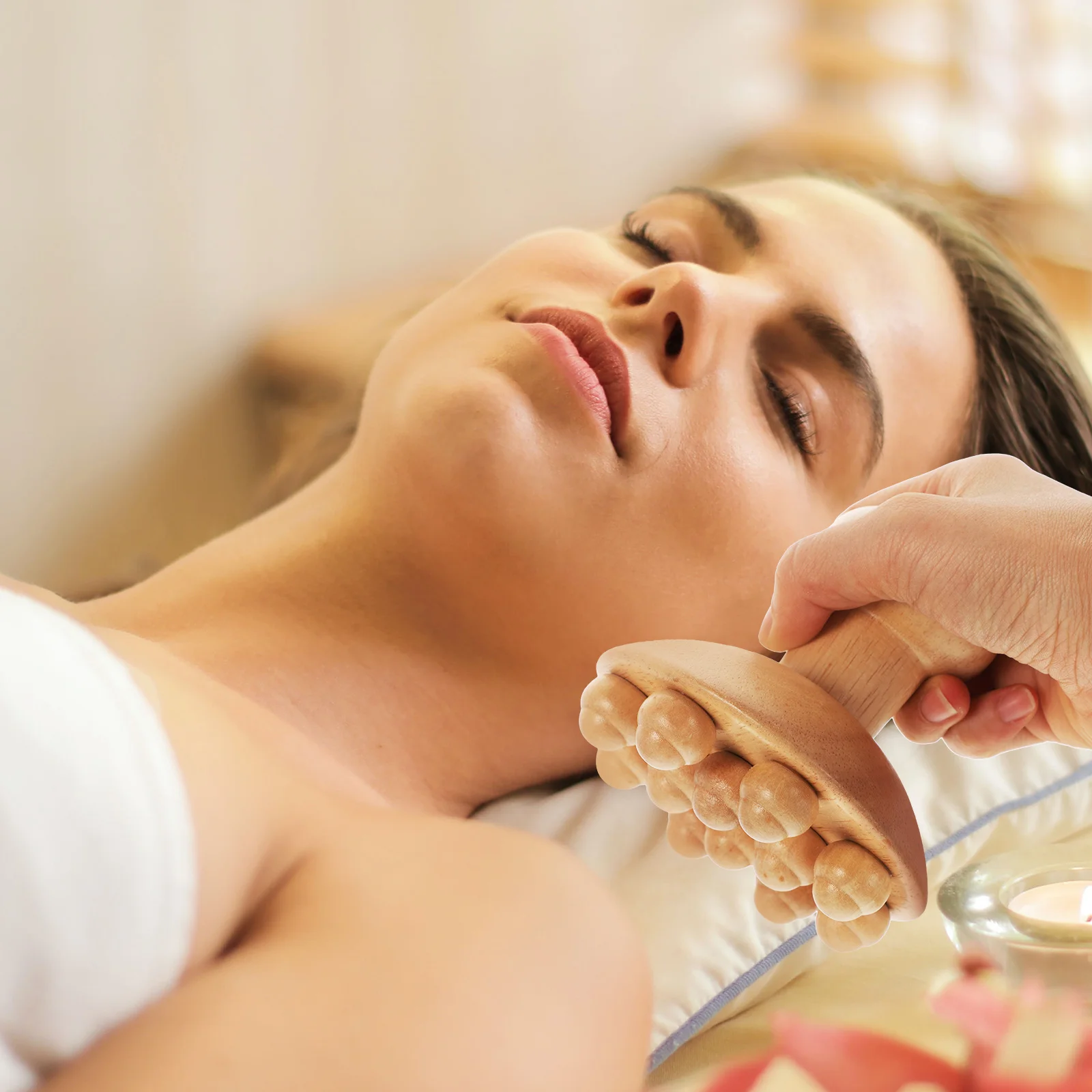 

Handheld Wooden Guasha Roller Practical Acupoint Massage Manual Massager Multi-Function Portable Body Relaxation Home Use