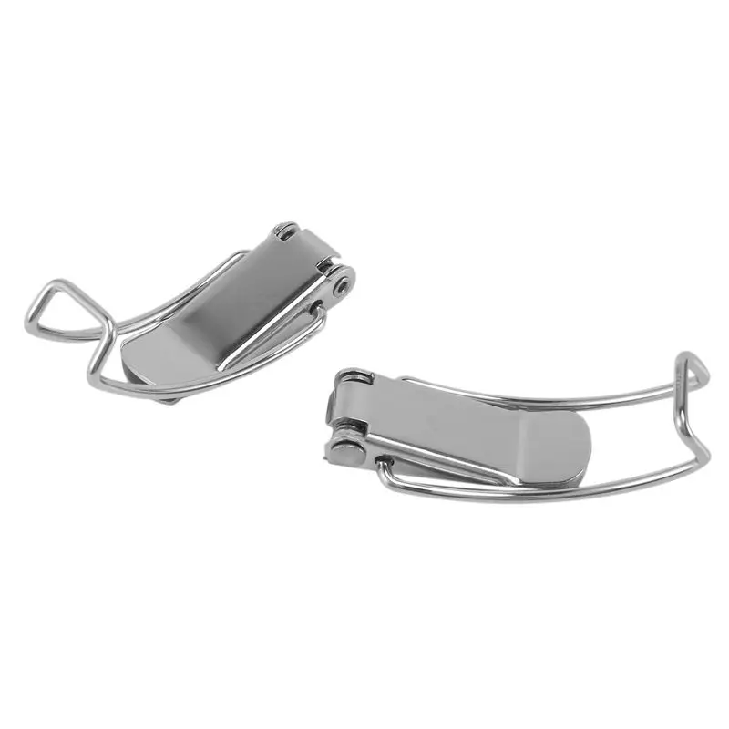TFORU-4X Stainless Steel Spring Hasp 304 Stainless Steel Box Cabinet Spring Lock Hasp Transport Box Tower Buckle