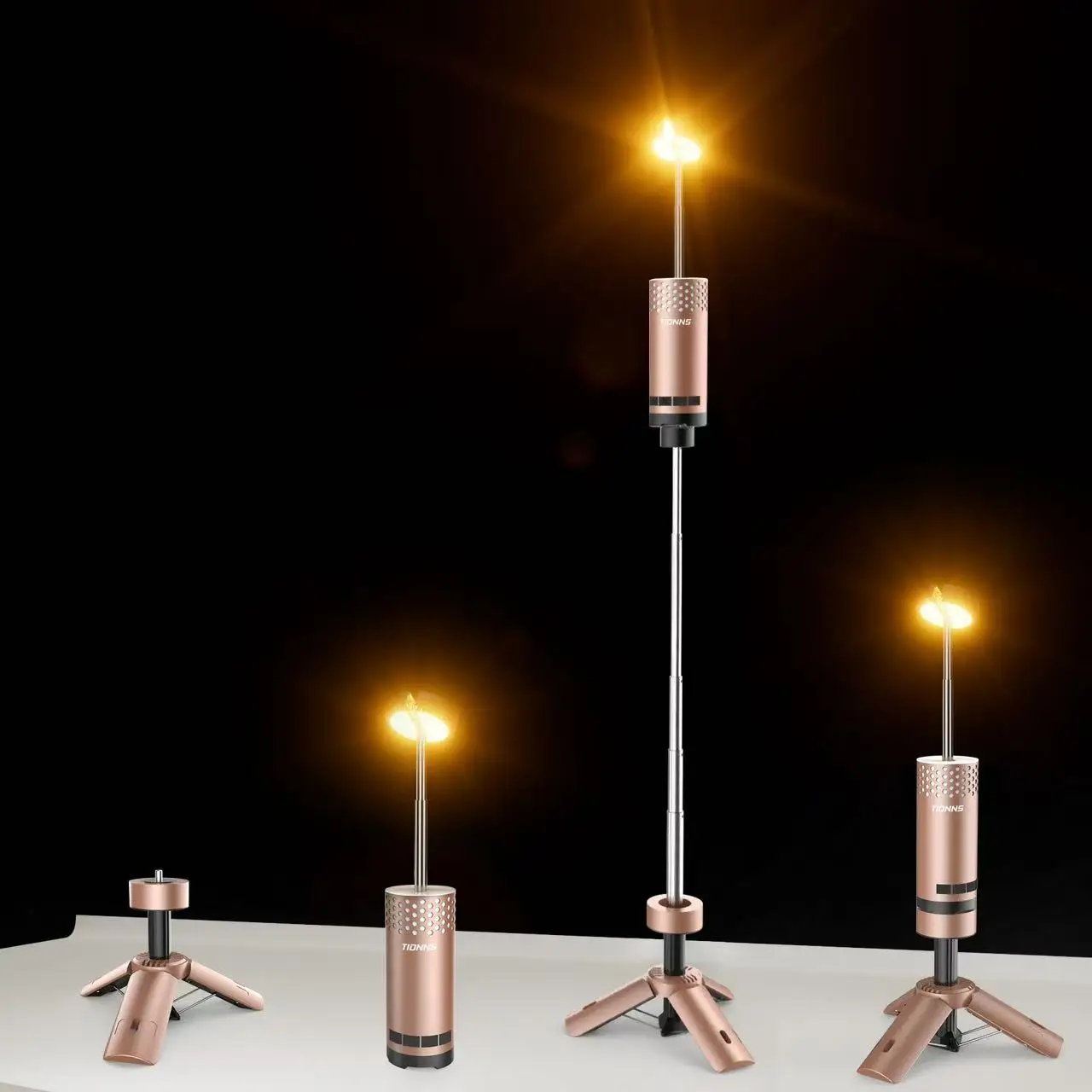 

Светодиодный телескопический фонарик для кемпинга на открытом воздухе с гайками для штатива, многофункциональный перезаряжаемый выдвижной фонарик, настольная лампа